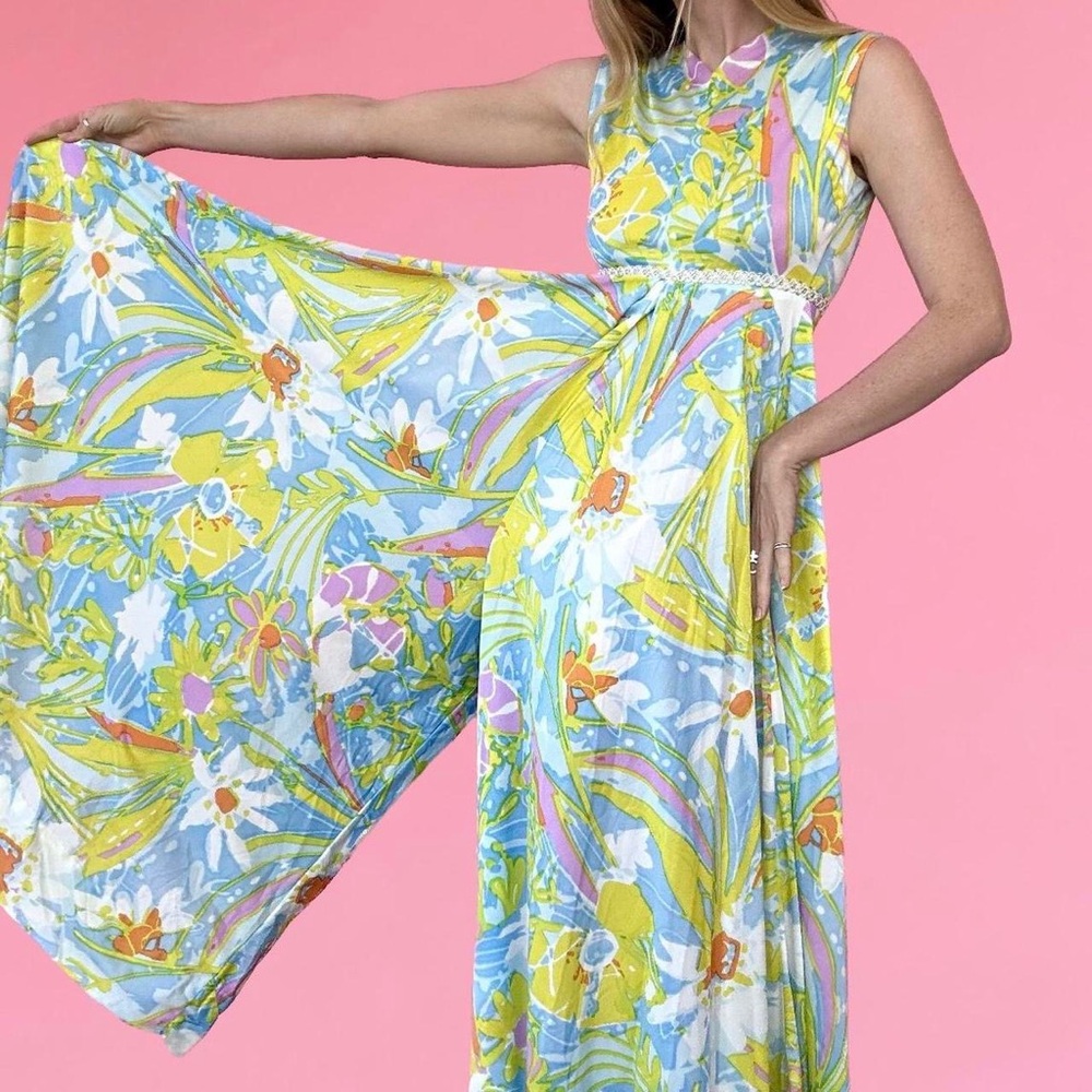 1970s Flower Power Jumpsuit